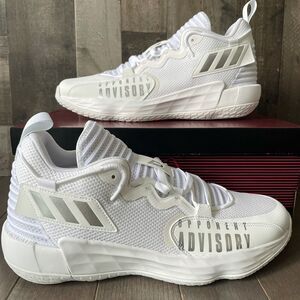 Adidas SM DAME 7 EXTPLY Triple White /Silver Basketball Shoes